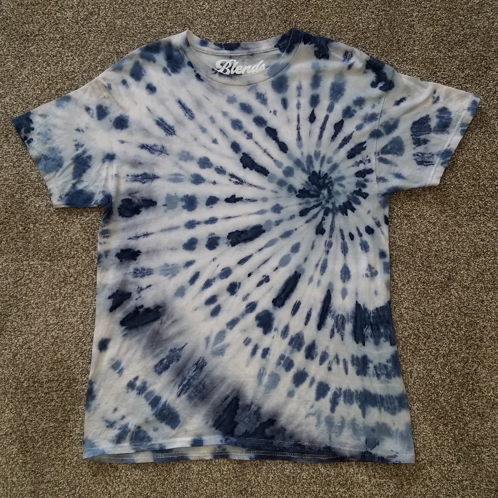 Tie Dye Spiral T-Shirt | Unisex | Navy | Large